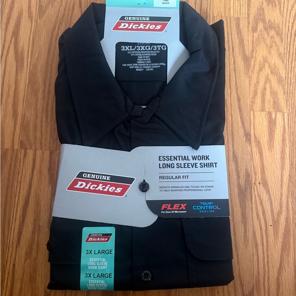 Dickies Black Flex Long Sleeve Shirt